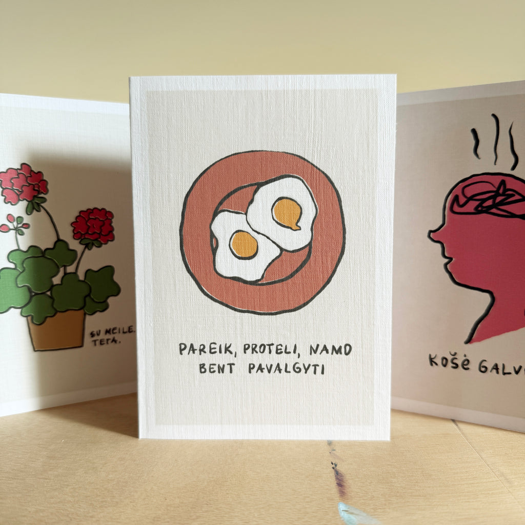 Atvirukas. Pareik, proteli, namo bent pavalgyti.