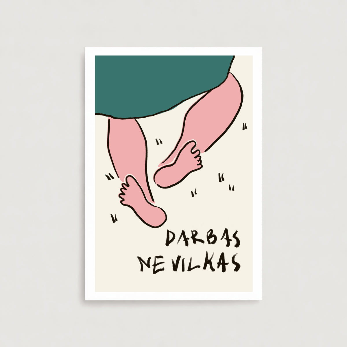 Atvirukas. Darbas ne vilkas.